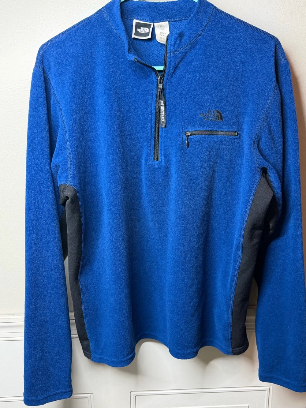 The North Face Royal Blue & Black Fleece Quarter-Zip Pullover